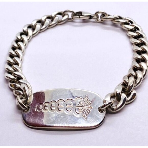 Tiffany && Co Sterling Silver Medical Allergy ID Bracelet 8" Long